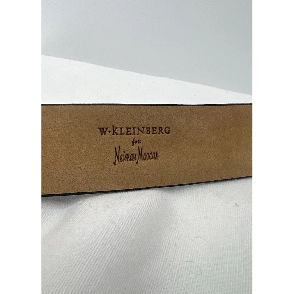 W Kleinberg Neiman Marcus Black Leather Belt Size 40 Made in the USA